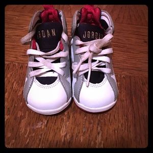 Retros Jordan's 7s red blue white Silver