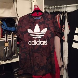 Adidas Original forest print t-shirt