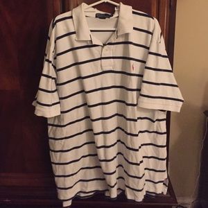 Ralph Lauren polo 3xb white w/blue stripe