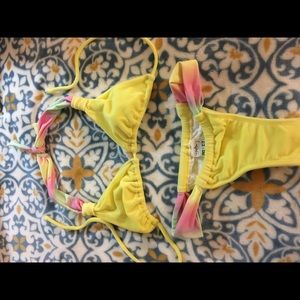 San Lorenzo velvety Brazilian bikini set