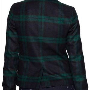 Gap Academy Blazer in navy and green plaid.