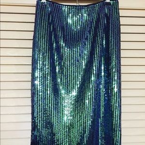 Midi Sequined Pencil Skirt
