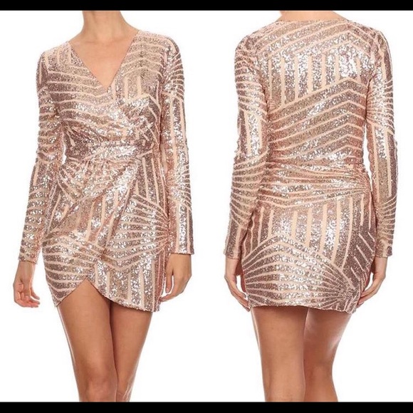 Gold sequined dress