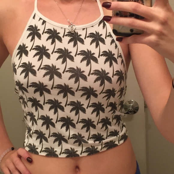 Palm Tree Crop Top