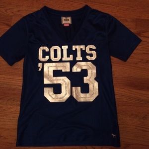 PINK  v neck Colts shirt