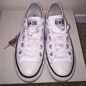Leather White Low Top Converse