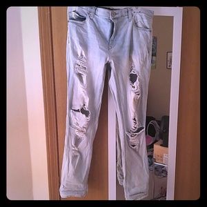 Express girlfriend distressed denim size 12