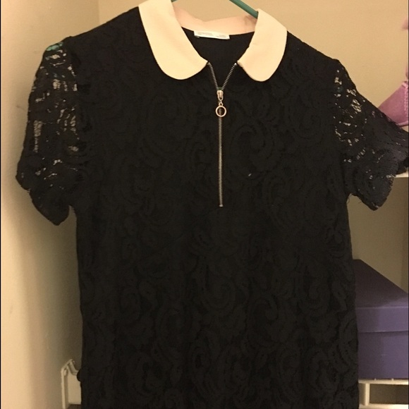 zara black dress