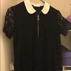 zara black dress