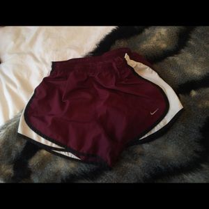 Maroon Nike shorts