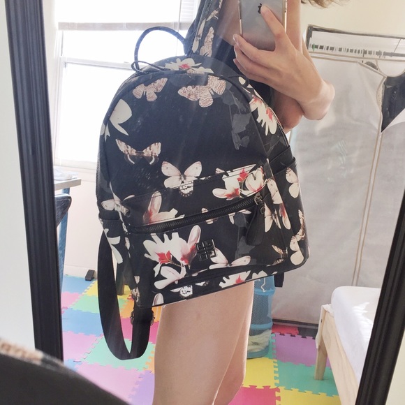 Flower Print backpack handbag