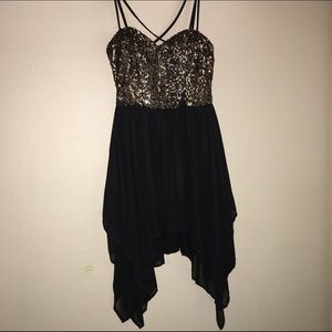 Gold and Black Dress