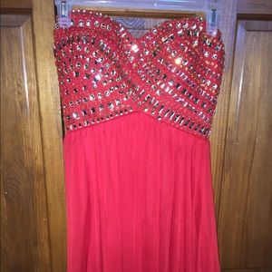 Red short homecoming dress!