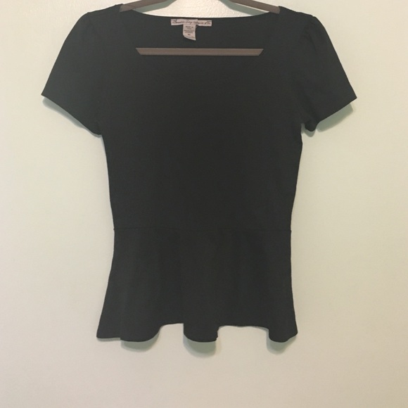 American Rag Black Peplum Top