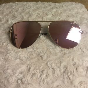 Gold High Key Quay x Desi Sunglasses.