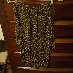 Strapless Cheetah print cocktail dress