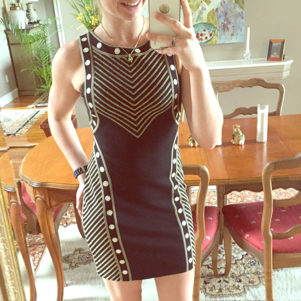 BCBG Gabriella mirrored sheath dress