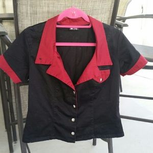 Vintage style women's bowling shirt