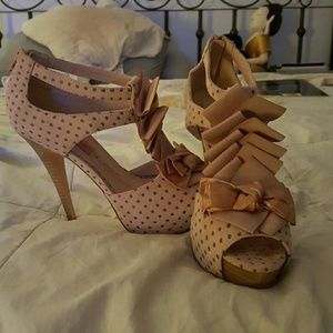 Betsey Johnson peep toe heels