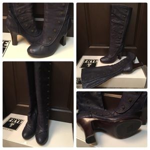 FRYE navy blue boots!