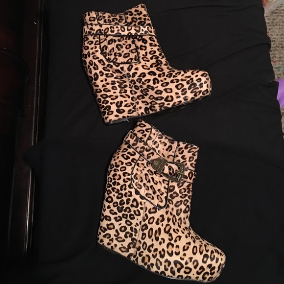 Leopard Print Wedges - image 2