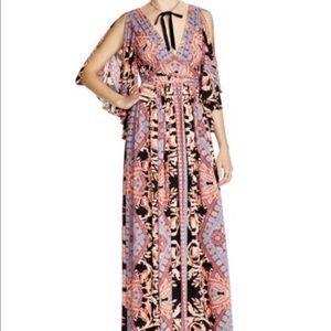 Free people printed fern maxi dress