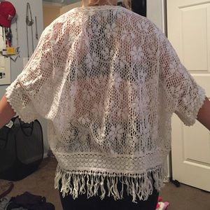 White lace cardigan