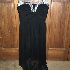 High-low black homecoming dress