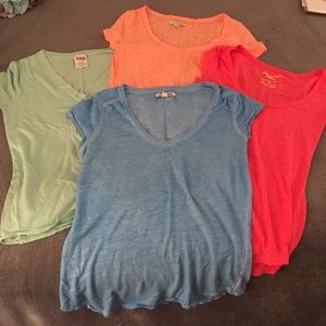 3 American eagle 1 Victoria's Secret pink tees