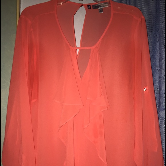 Coral Sheer Blouse