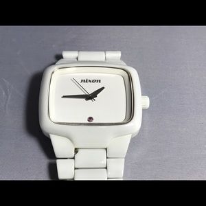 Nixon White Ceramic Player Watch