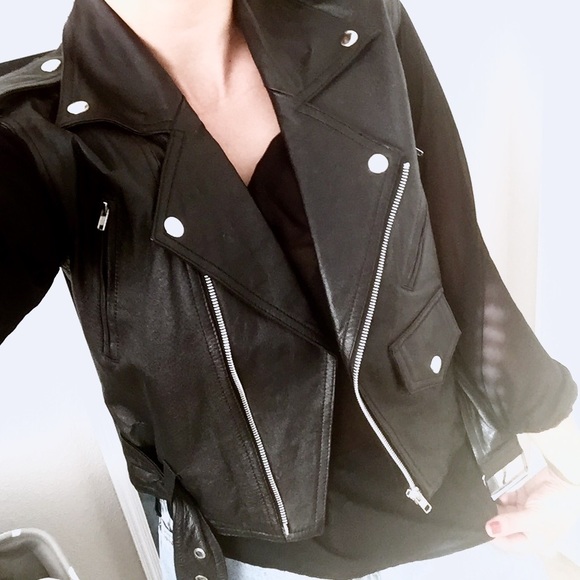 Vintage Leather Moto Style Vest/Jacket - Picture 3 of 4