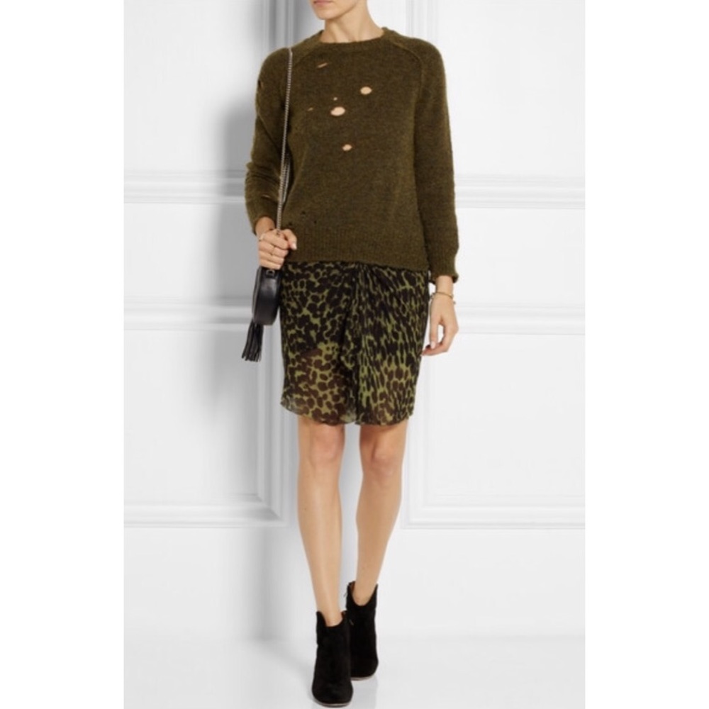 { isabel marant leopard print skirt }
