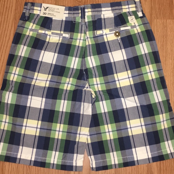 NWT Mens American Eagle AEO Plaid  Shorts 30