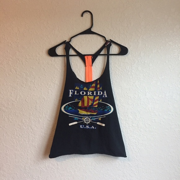 LF Tops - LF Furst of a Kind 'Florida' zipper back tank