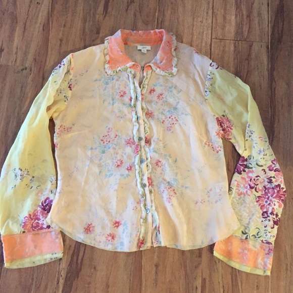 J Jill floral blouse 💗⭐️