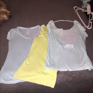 Victoria's Secret pink and are aerie tees and tank