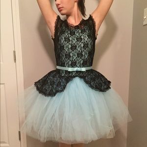 Sky blue ballet tutu w/ ribbon