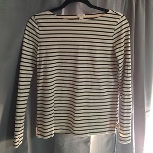 J. Crew long-sleeve striped Boatneck Tshirt