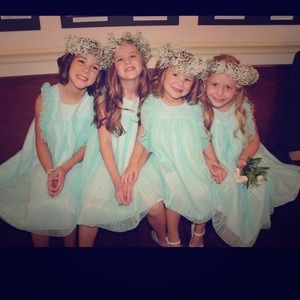 Girls size medium mint dress