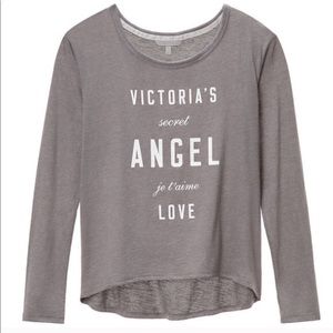 NWT VS Victoria's Secret High-low Graphic Crew top