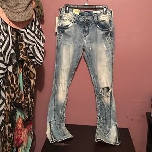 Destroyed, SLIM skinnies by H&M. Unique find!!