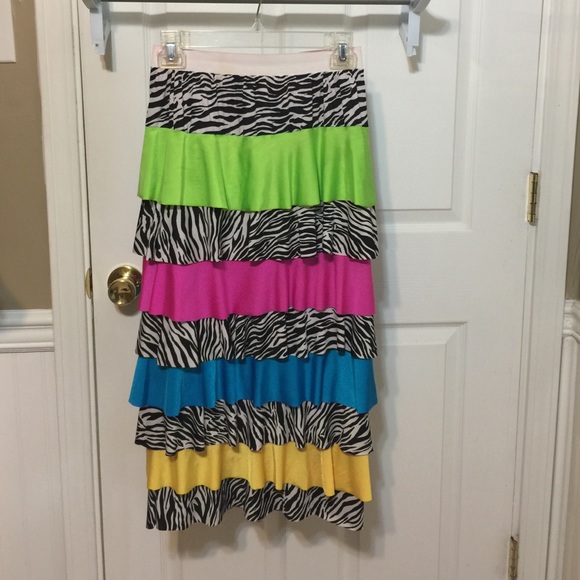 custom Dresses & Skirts - Zebra ruffle skirt