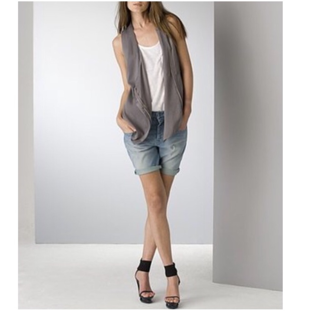 { helmut lang denim shorts }