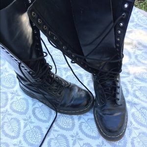 knee high lace up doc martins