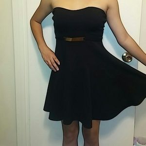 Strapless little black dress