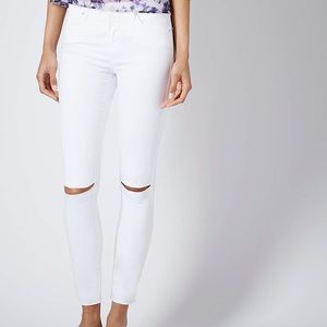 Topshop distressed Leigh jean