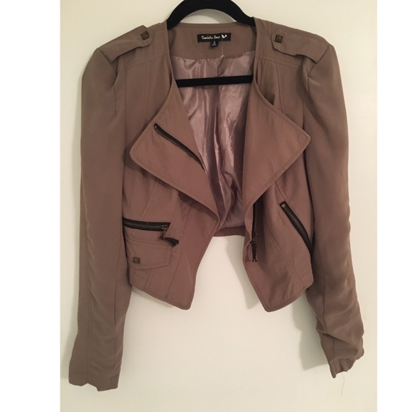 Boutique moto cropped jacket size small