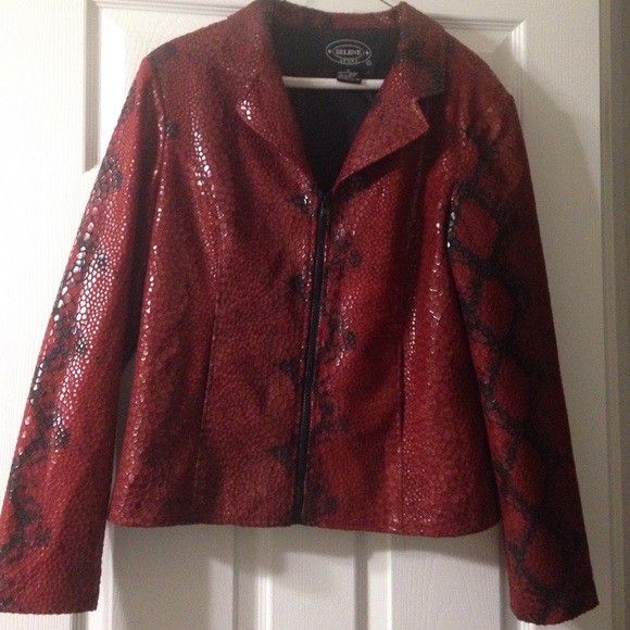 Faux eelskin jacket