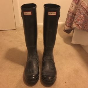 Black Glossy Hunter Boots